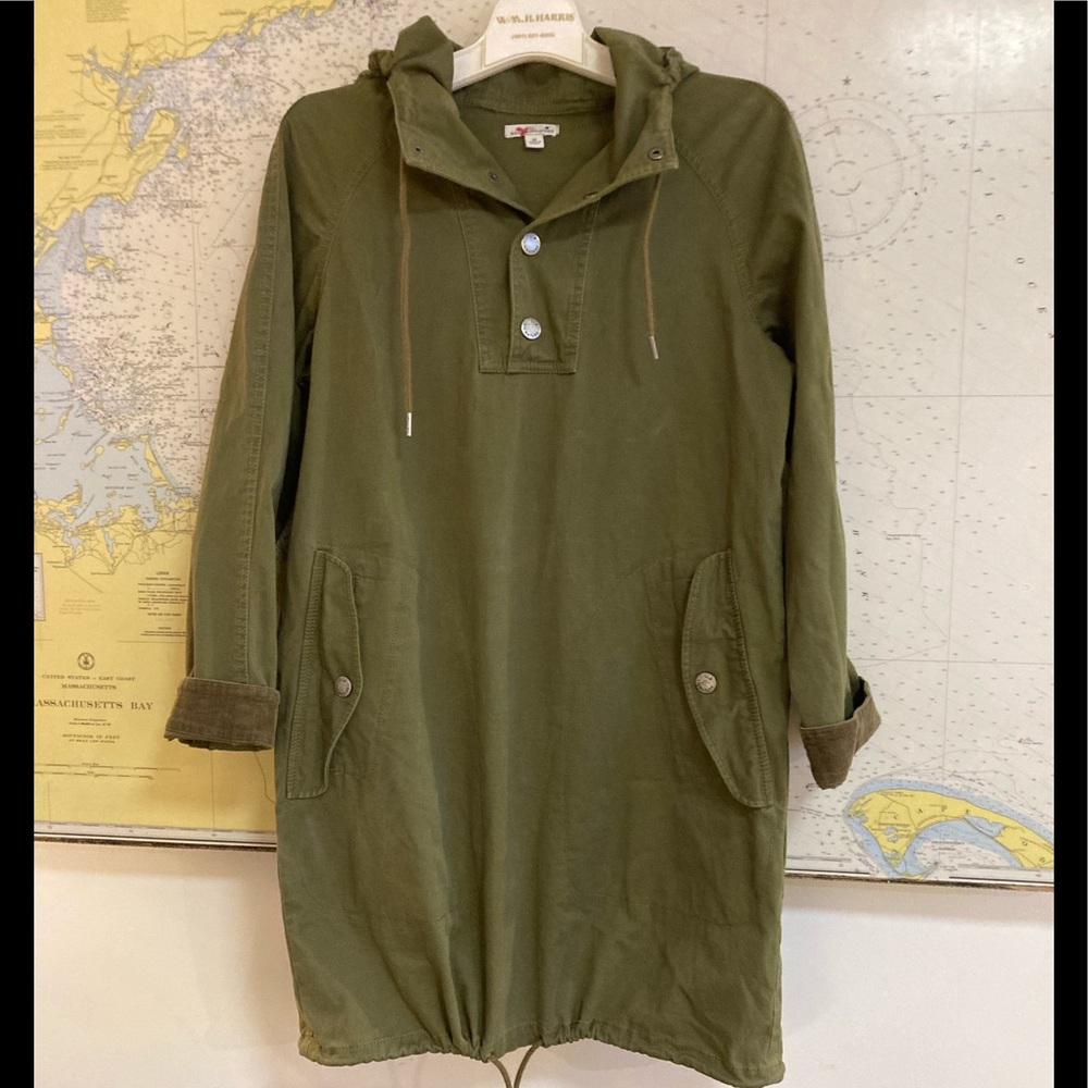 NWOT LLBEAN army green hooded coat